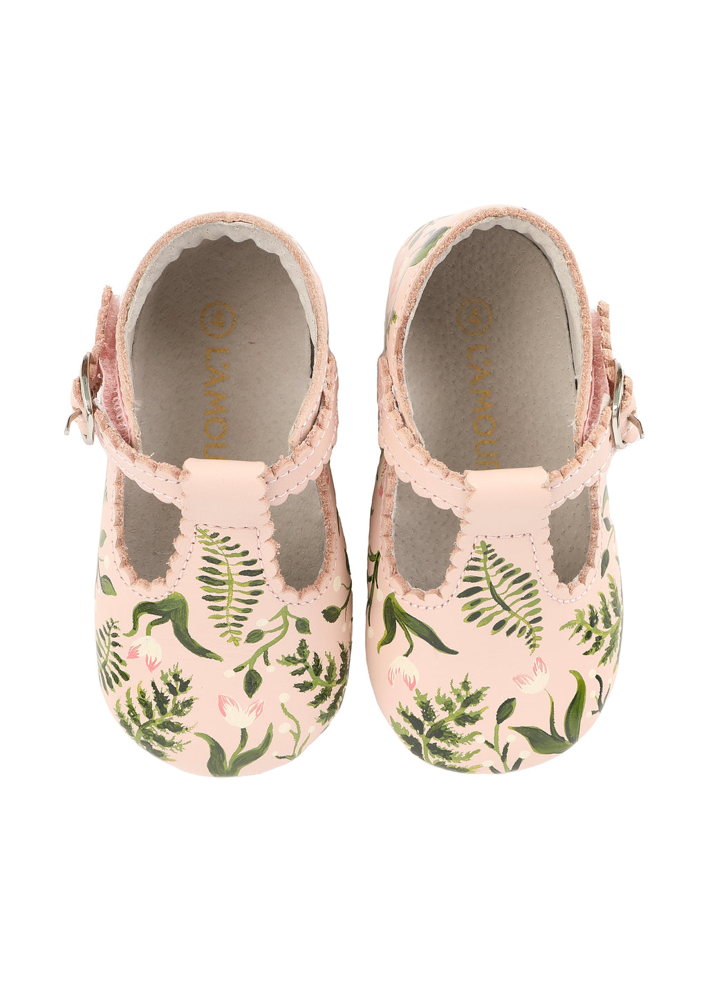 Tulip & Fern Hand-Painted Baby Shoes