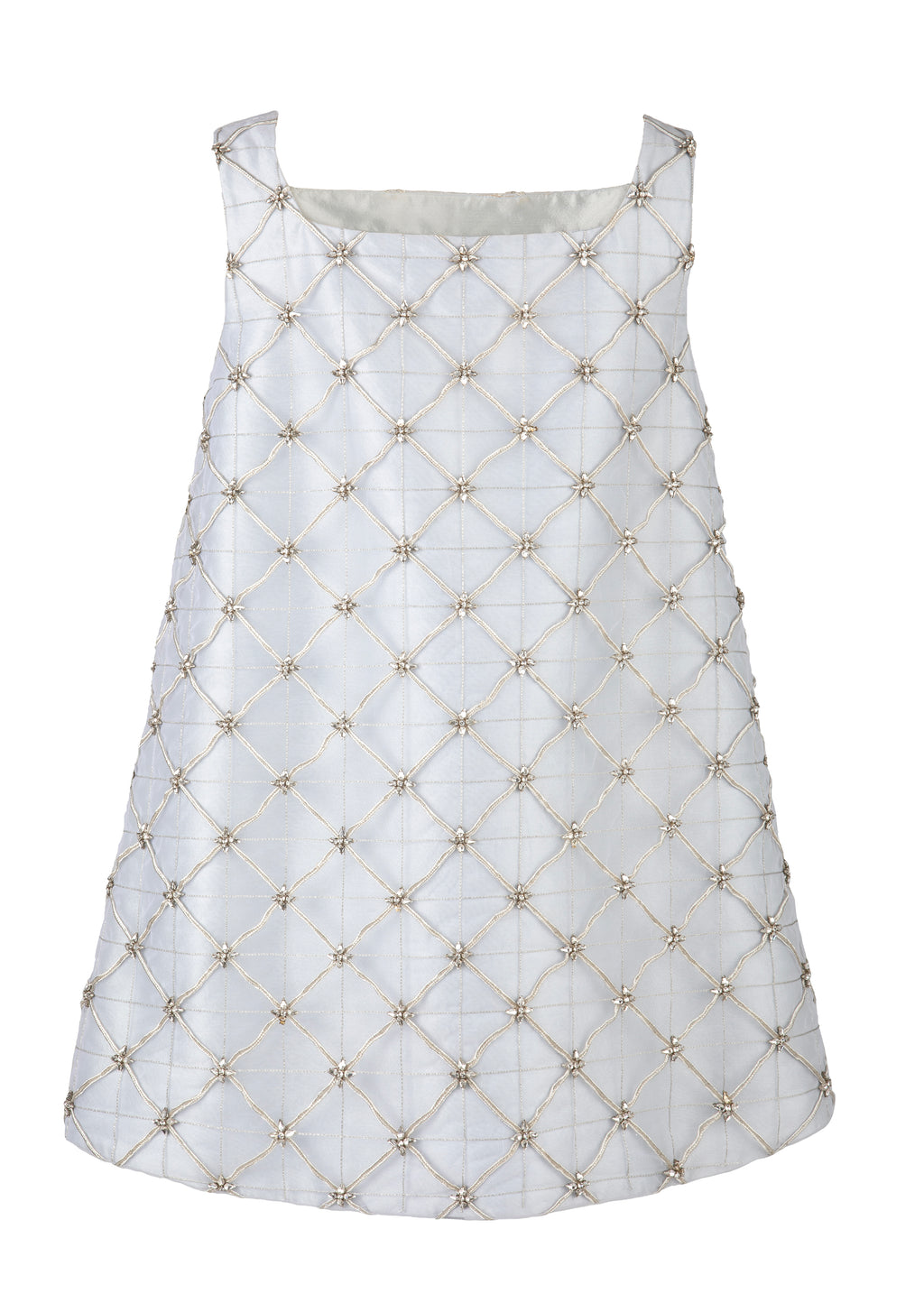 OTM Exclusive: Beau Crystal Lattice Dress in Ice Blue
