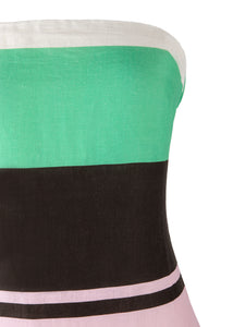 Frieda Strapless Dress in Tango Stripe