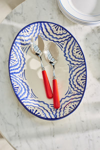 Classic Red Salad Server Set