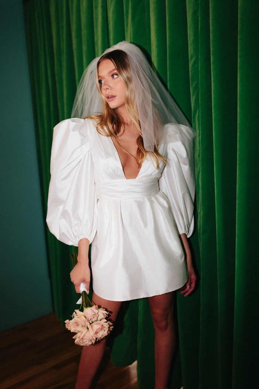 Meringue Mini Dress White / 14 / Extra Long