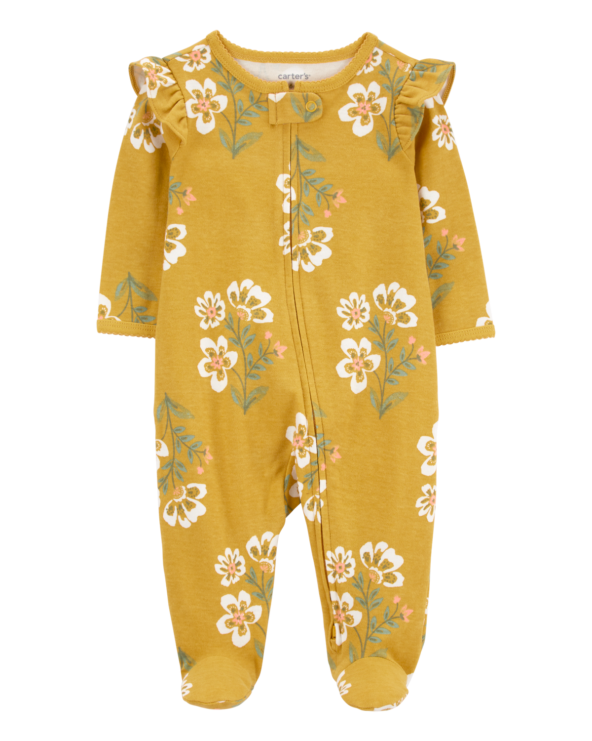 Baby Floral 2-Way Zip Cotton Sleep & Play Pajamas