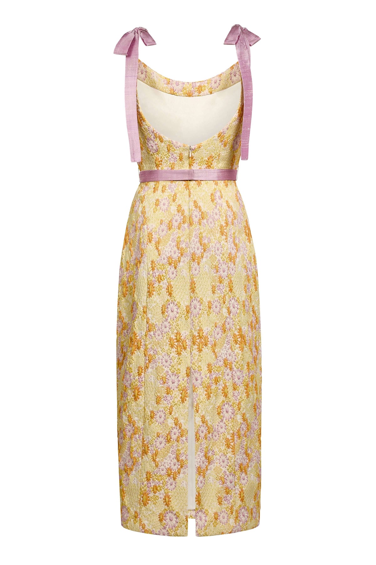 Acacia Belted Daisy Brocade Corset Dress