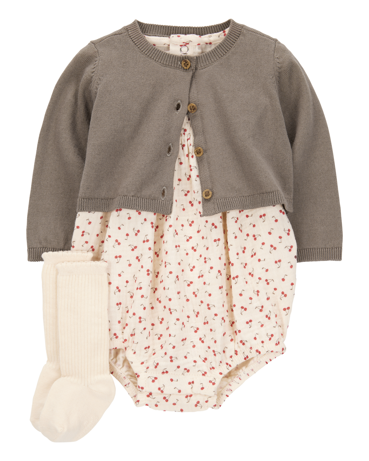 Baby 3-Piece Bubble Cardigan Set