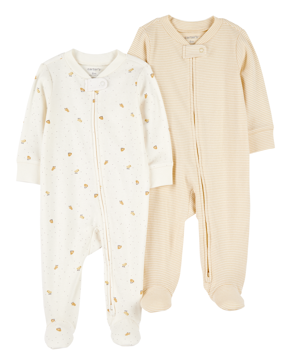 Baby 2-Pack 2-Way Zip Cotton Sleep & Play Pajamas