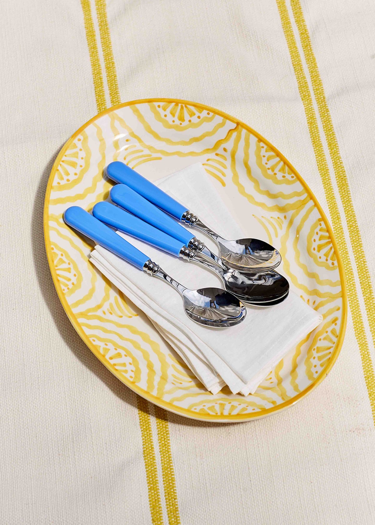 Sky Blue Dessert Spoons, Set of 2