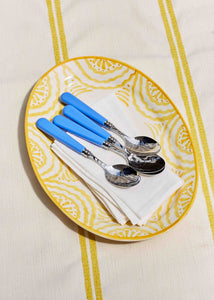 Sky Blue Dessert Spoons, Set of 2