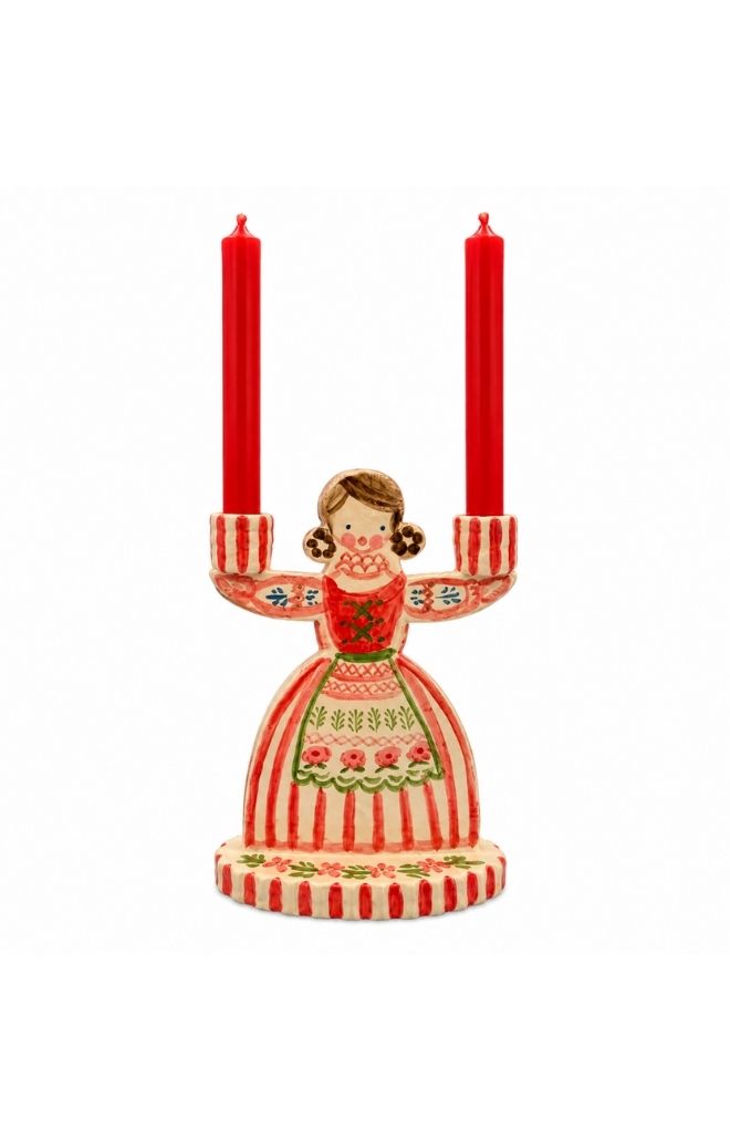 Man and Woman Handmade Candlestick Holders