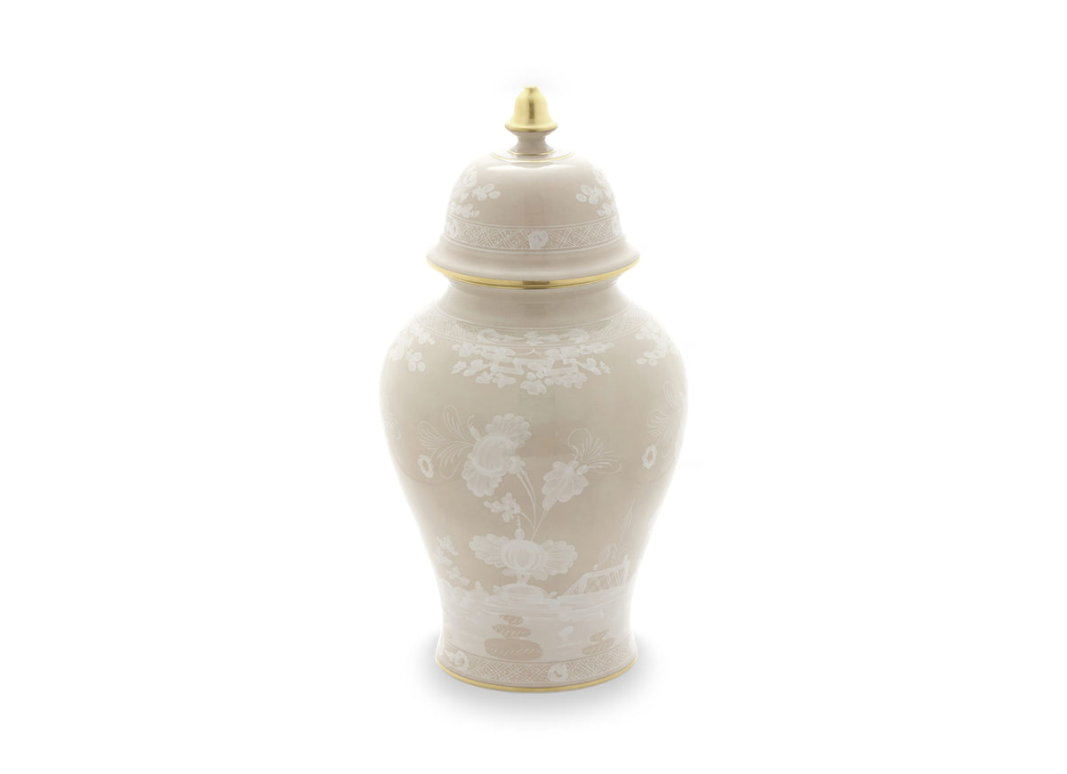 Oriente Italiano Potiche Vase With Cover in Meringa