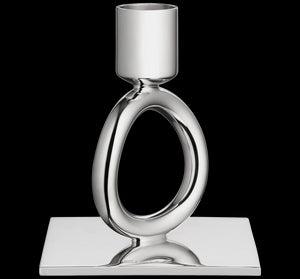 Vertigo Silver-plated 1-Ring Candlestick