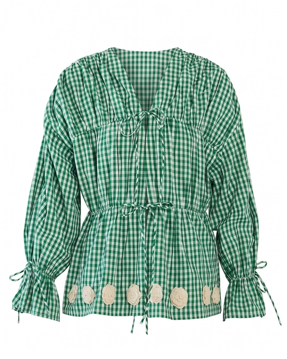 Isle Top in Meadow Gingham