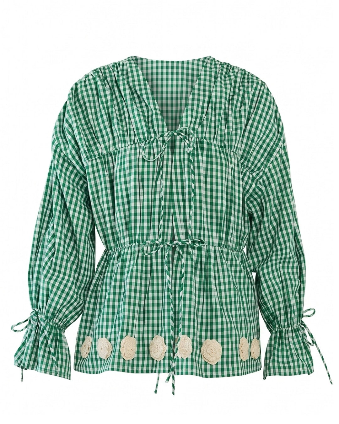 Isle Top in Meadow Gingham