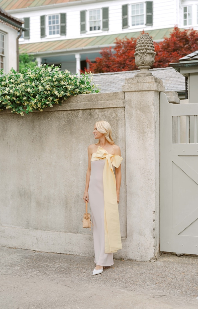 Bart Dress in Light Pink and Yellow