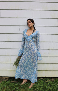 OTM Exclusive: Shellona Dress in Blue Floral