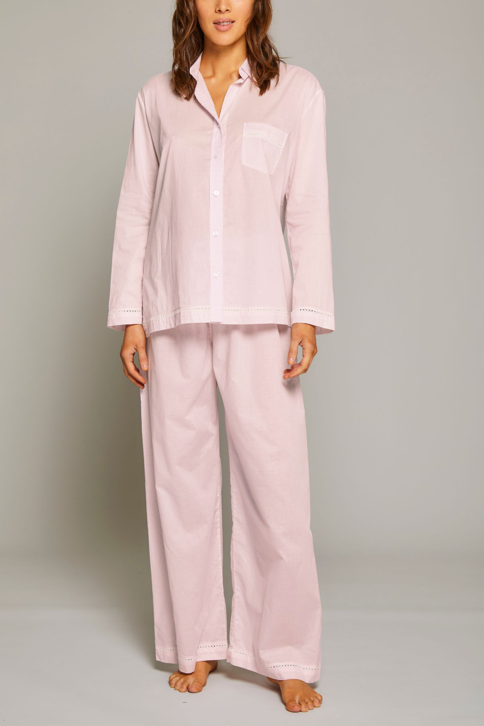 Classic Style Pajama Set in Pink