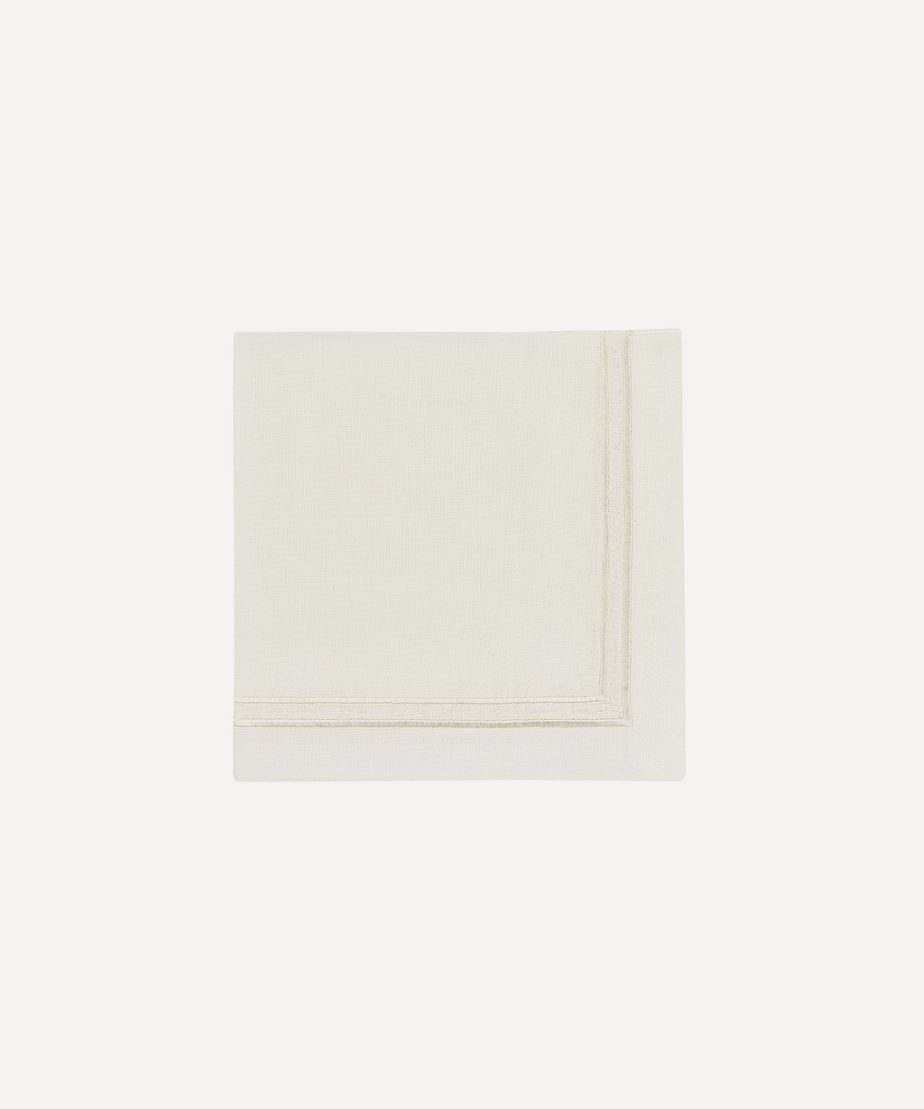 Sophie Classic Two Cord Napkin in White