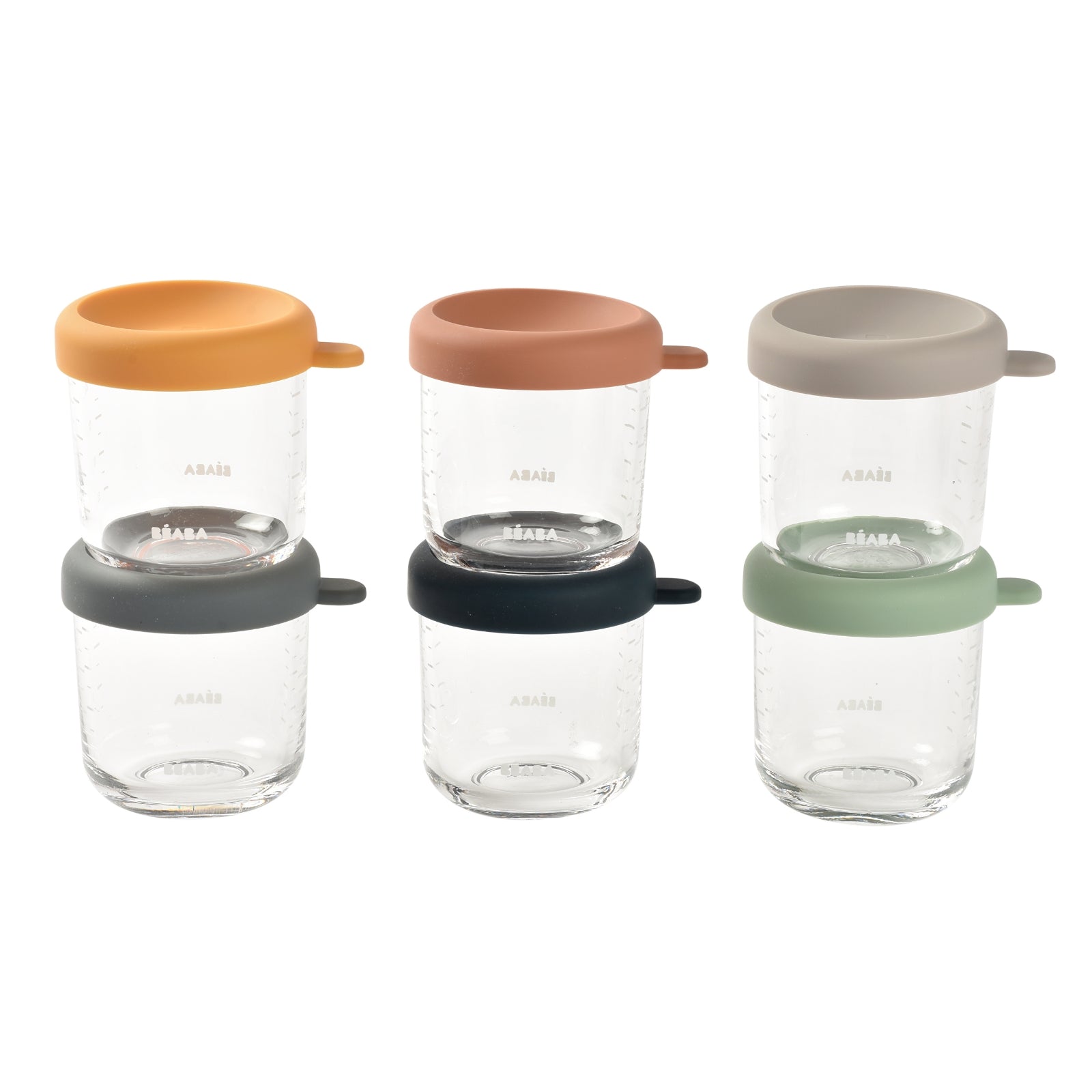 Glass Baby Food Jars-8oz in Sunrise, Pack of 6