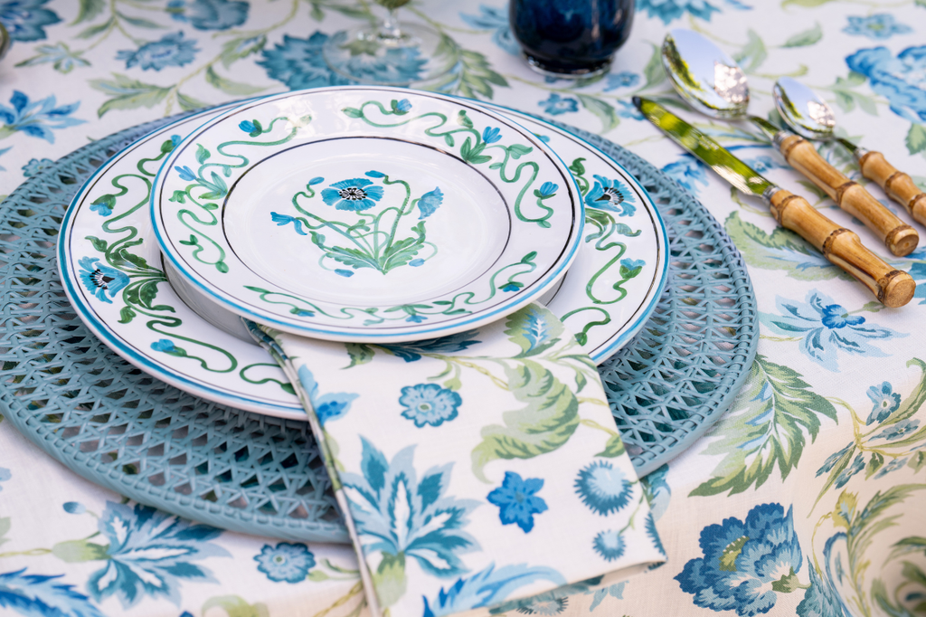 Rattan Terra Placemat in Light Blue