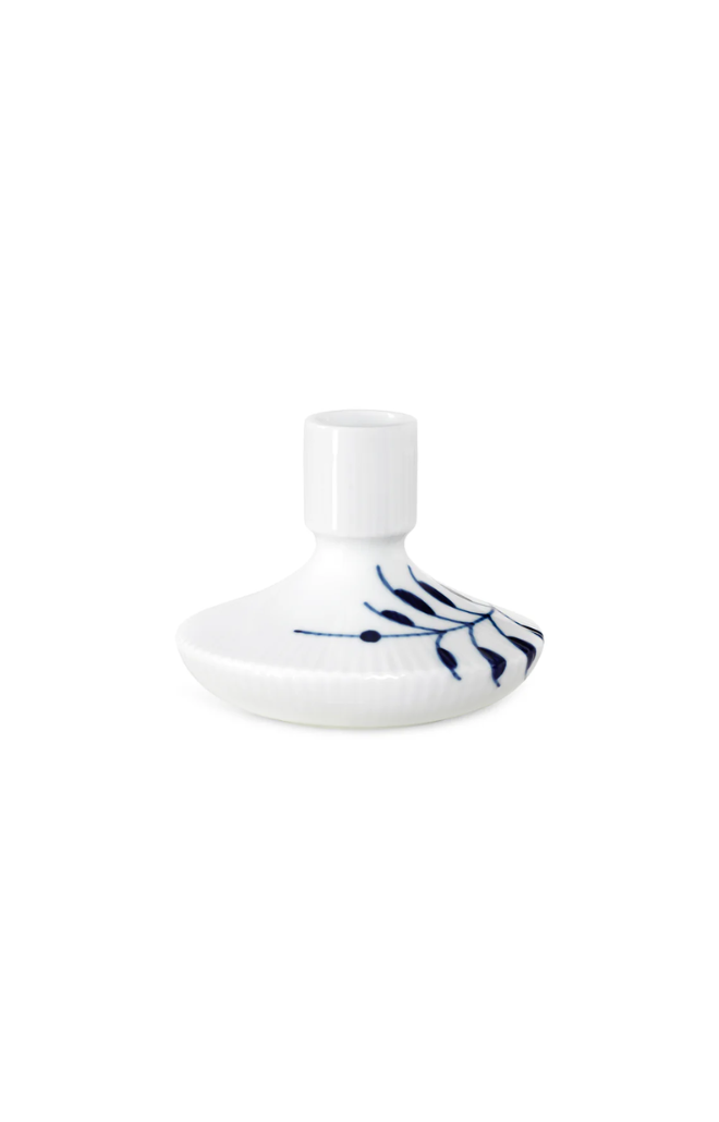 Blue Fluted Mega Candlestick 3"
