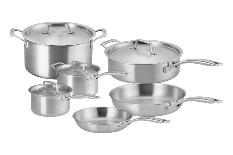 Essential Stainless Steel 10-Piece Cookware Set