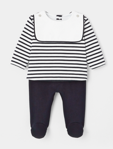 Baby boy trousers set - navy/white