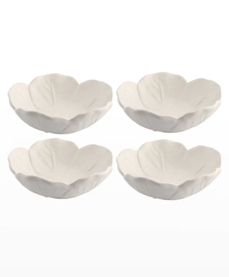 Bordallo PinheiroCabbage 6 oz. Bowls, Beige - Set of 4