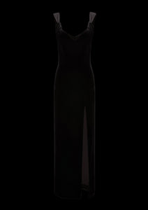Liza Velvet Dress in Black