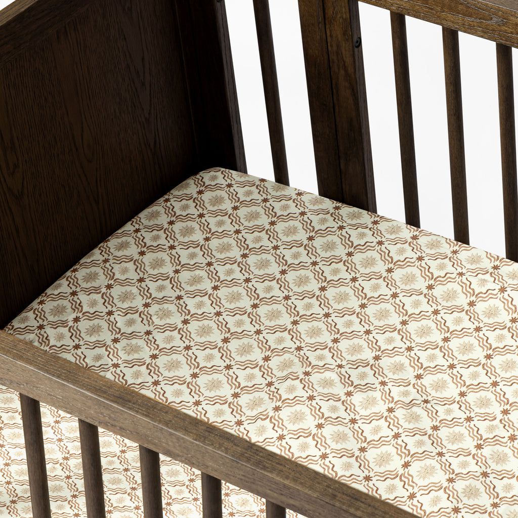 Crib Sheet in GOTS Certified Organic Brushed Cotton by Nate Berkus in Autumn Star