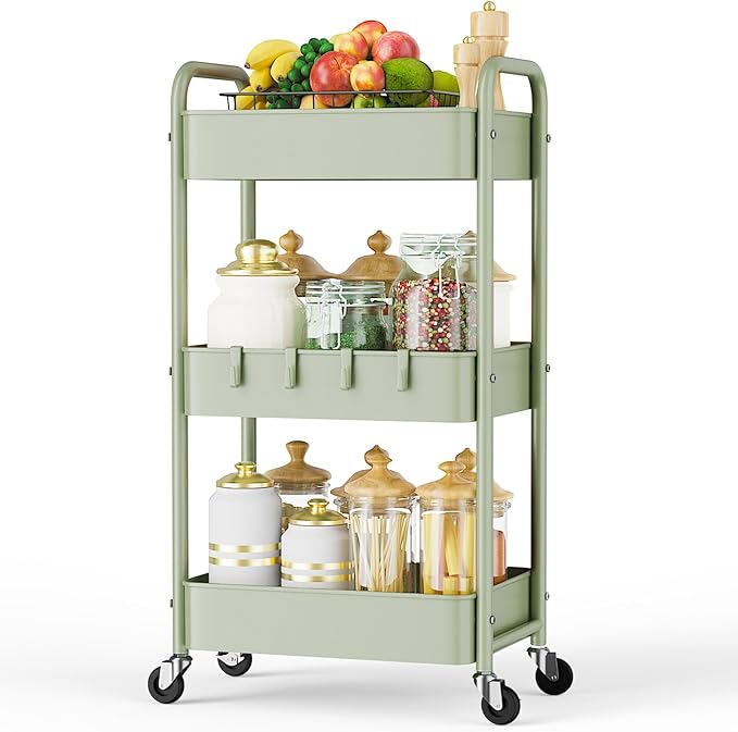 3 Tier Rolling Storage Trolley