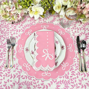 Juliet Bows Placemat in Pink, Set of 4