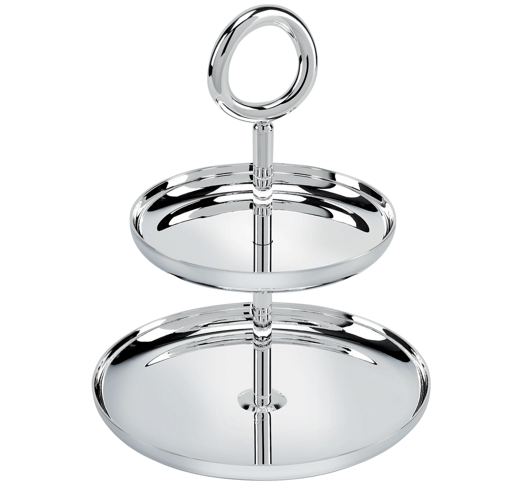 Vertigo Silver-plated 2-Tier Pastry Stand