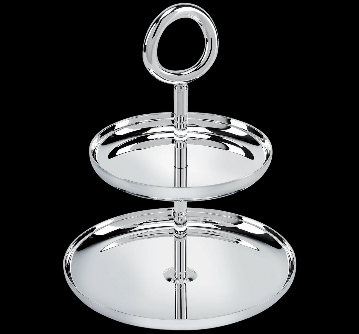 Vertigo Silver-plated 2-Tier Pastry Stand