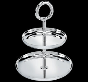 Vertigo Silver-plated 2-Tier Pastry Stand