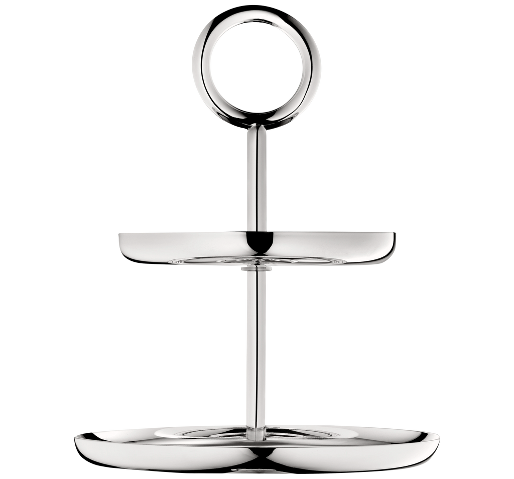 Vertigo Silver-plated 2-Tier Pastry Stand