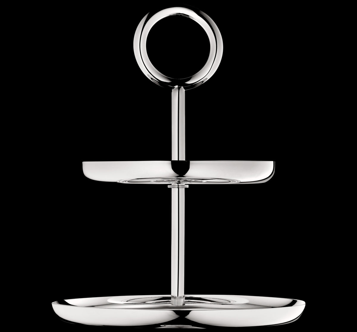 Vertigo Silver-plated 2-Tier Pastry Stand