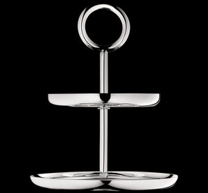 Vertigo Silver-plated 2-Tier Pastry Stand
