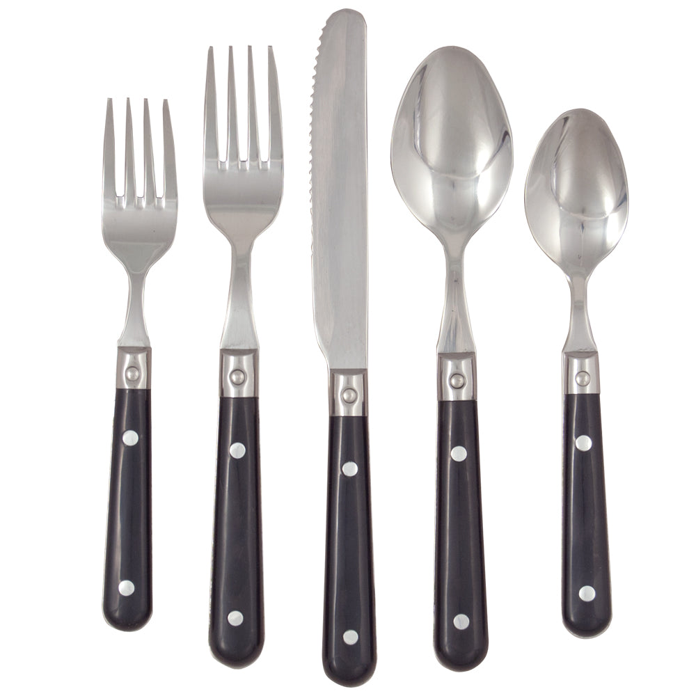 LePrix 5-Piece Place Settings in Black