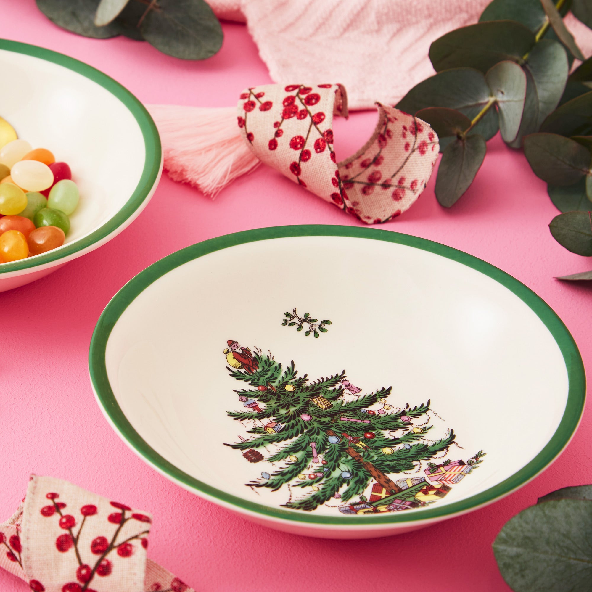 Christmas Tree Cereal Bowls, Set of 4