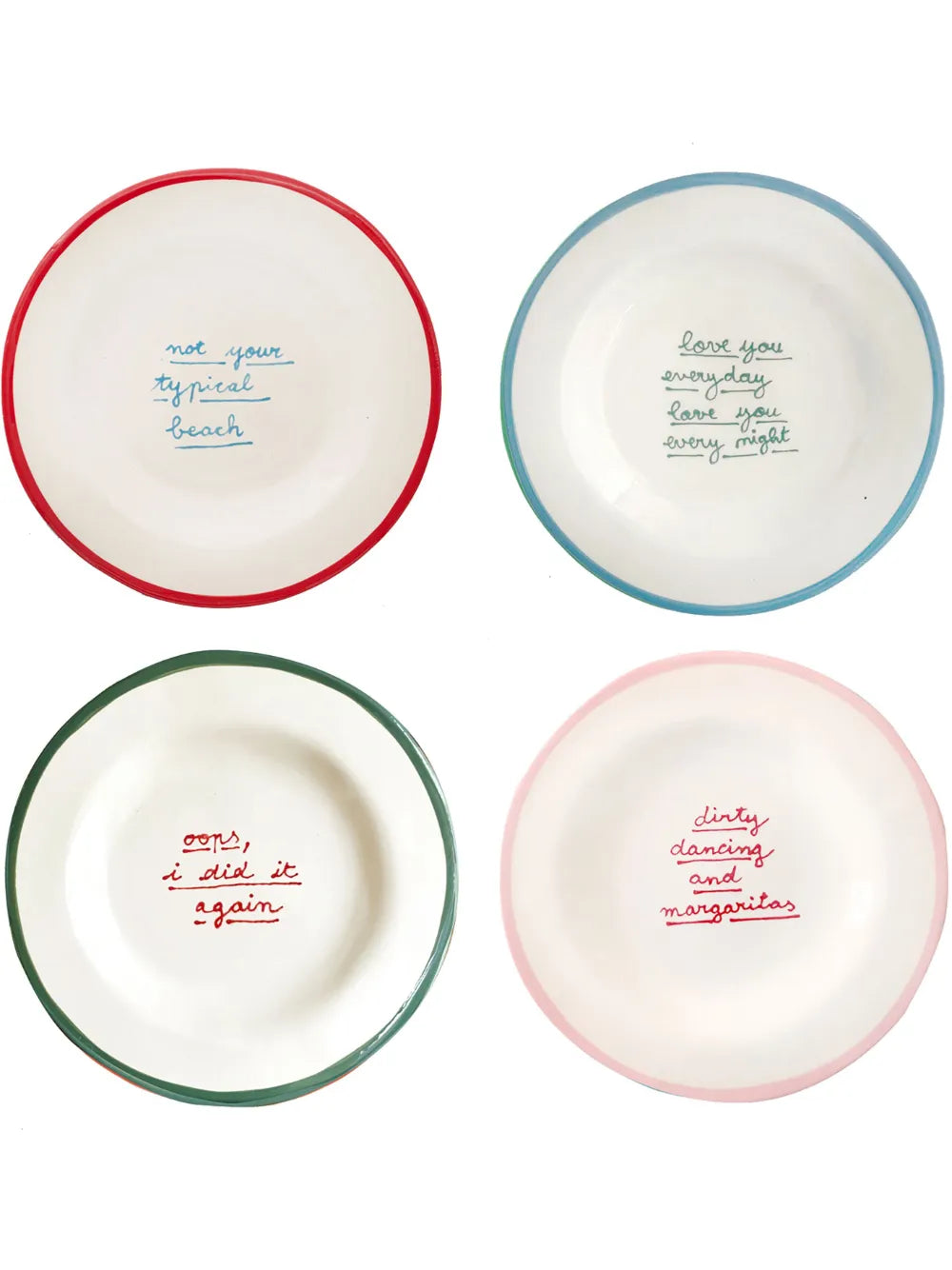 Assorted Dessert Plates, Set of 4