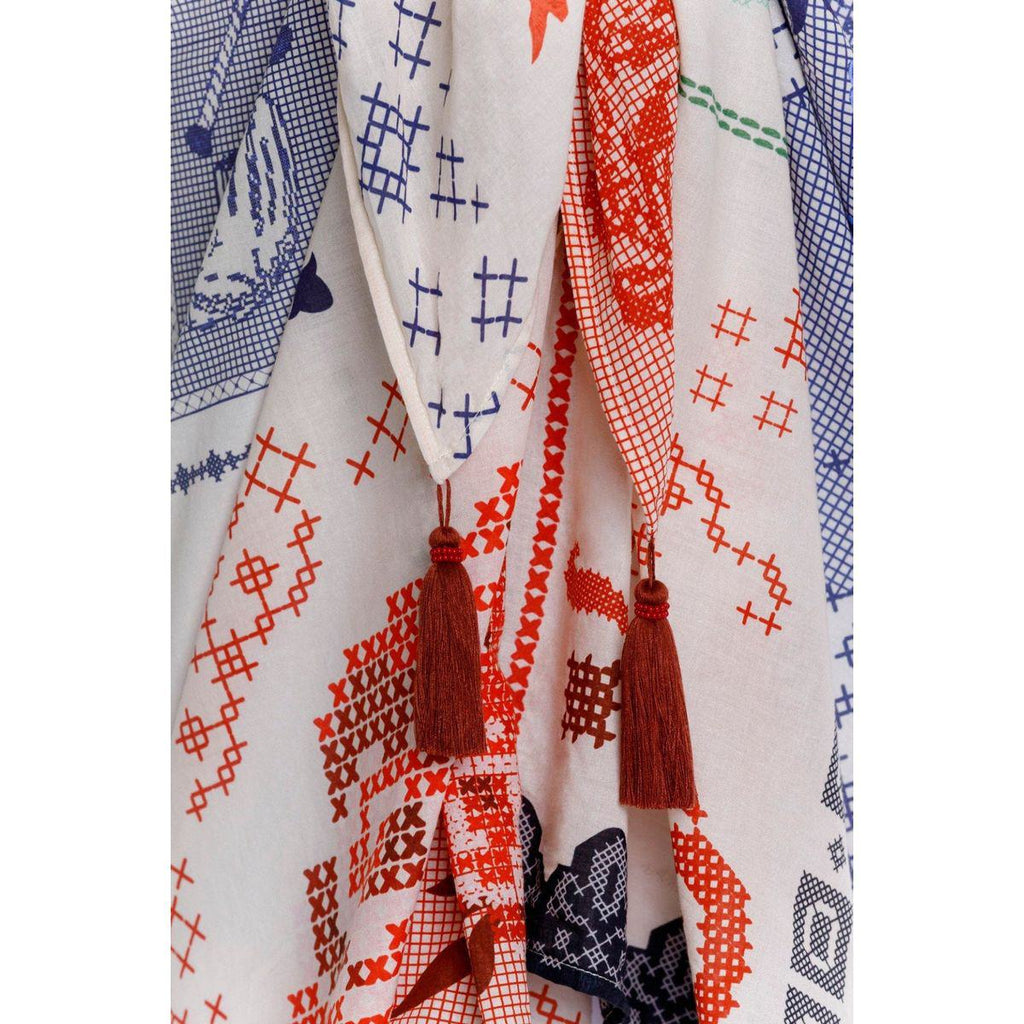 Marine Pareo Cover-Up in Tissu