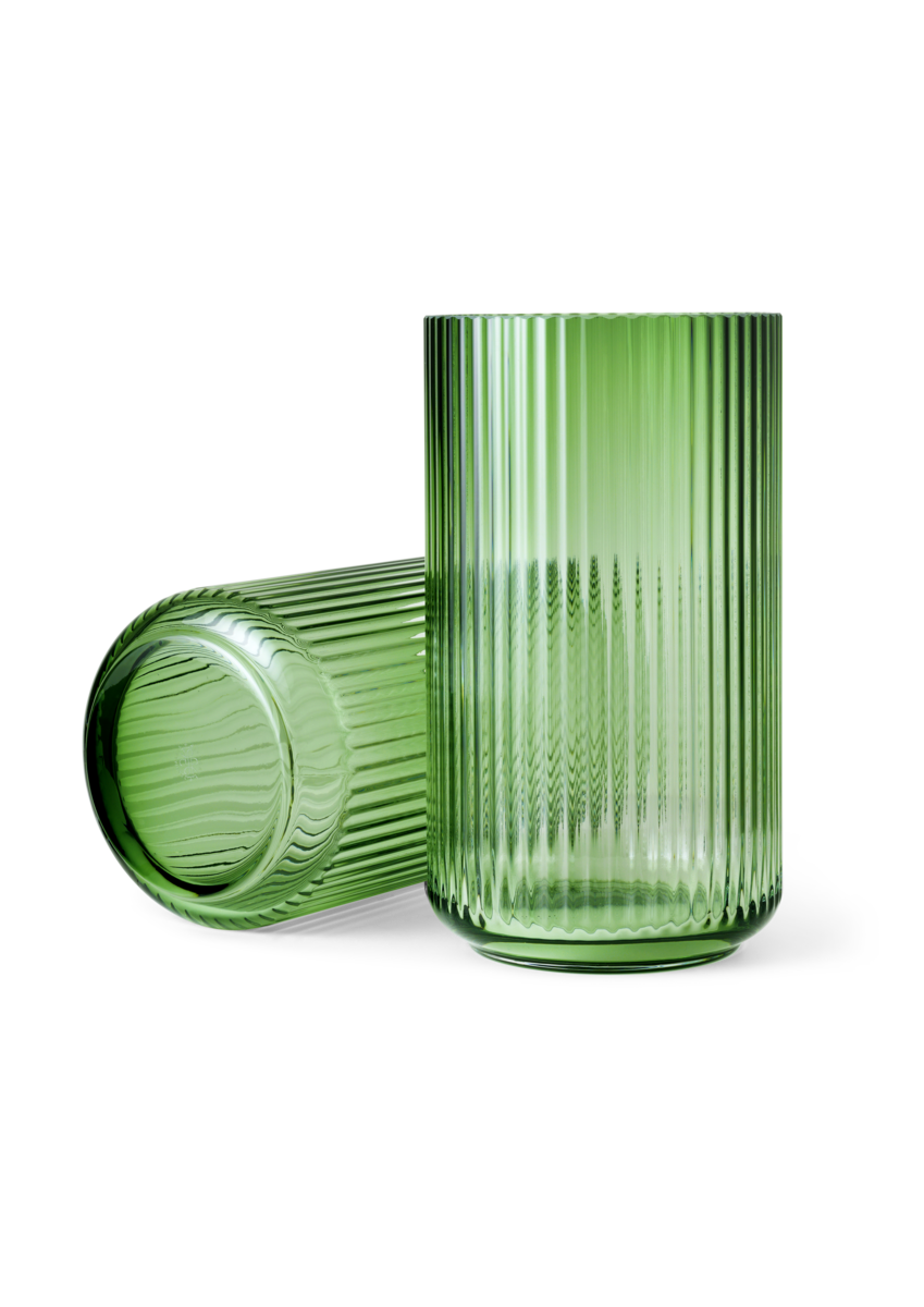 Lyngby Vase Mouth Blown Glass in Copenhagen Green