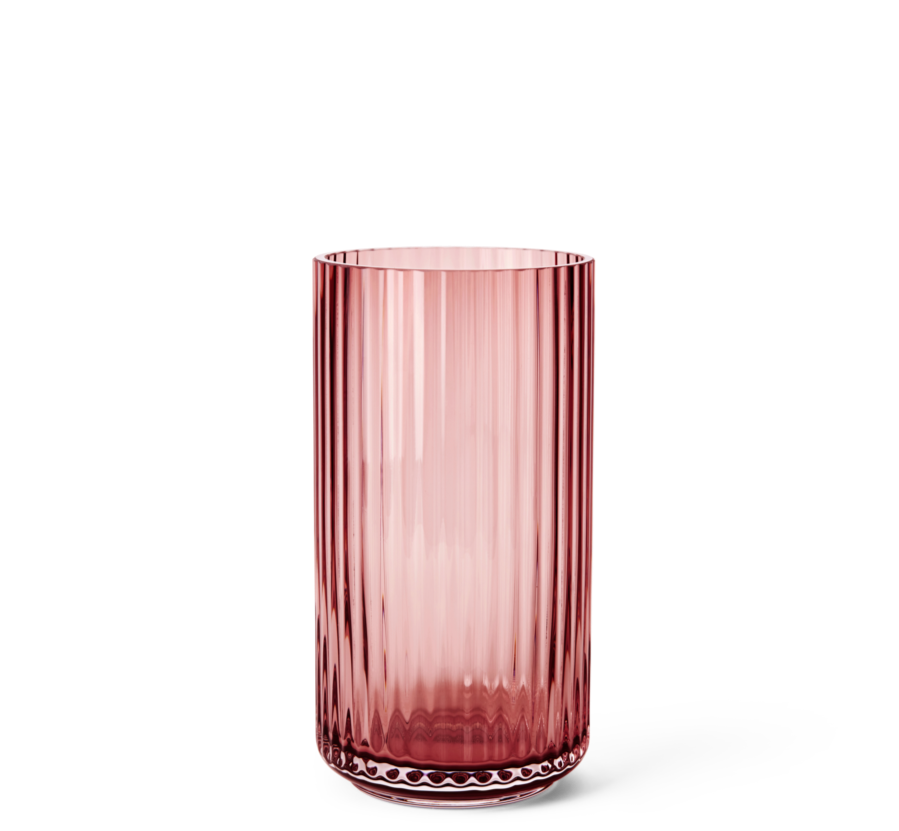 Lyngby Vase Mouth Blown Glass in Burgundy