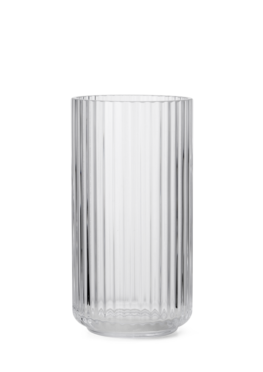 Lyngby Porcelæn Glass Vase, Clear, H: 4.9