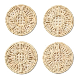 Ada Raffia Coaster, Set of 4