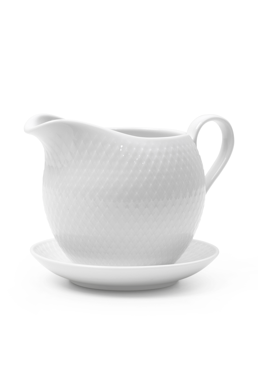 Rhombe Sauce Boat in White