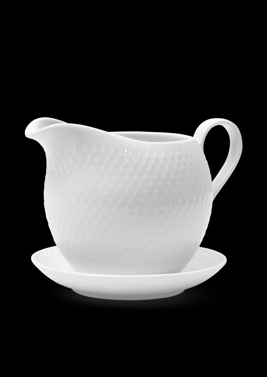 Rhombe Sauce Boat in White