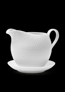 Rhombe Sauce Boat in White