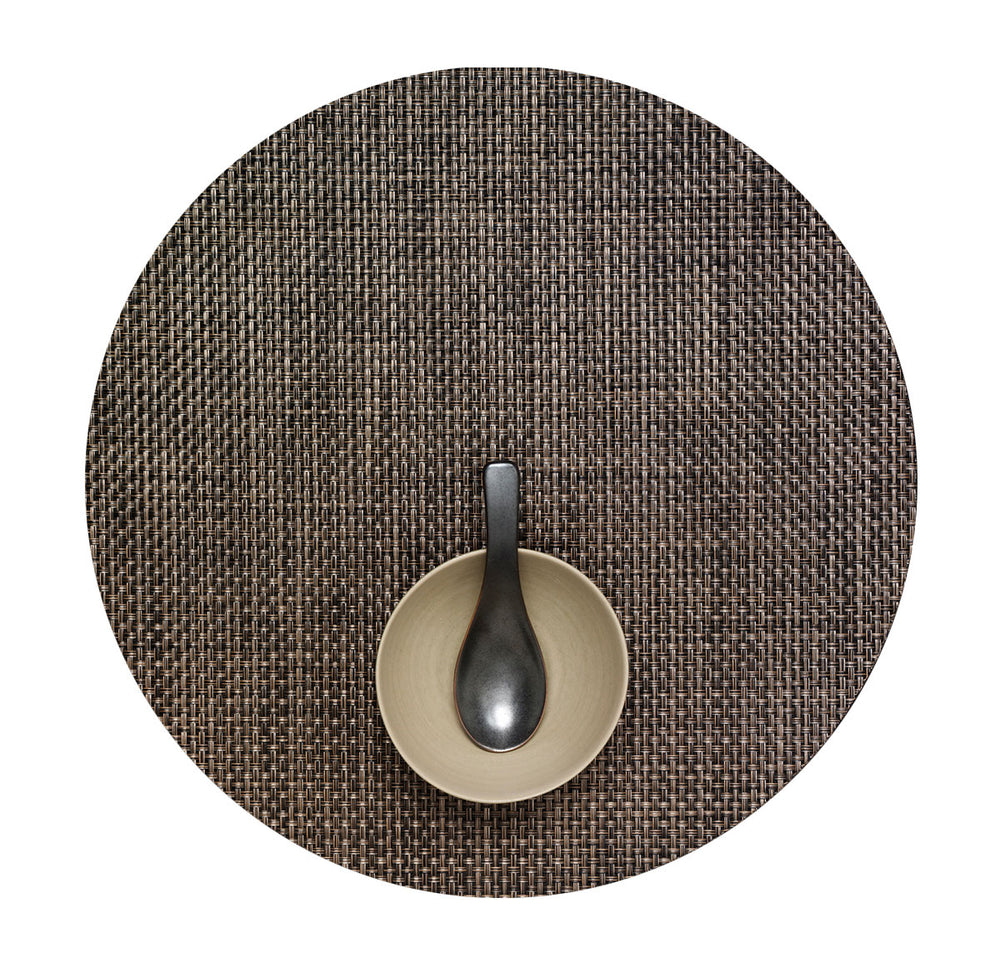 Basketweave Round Placemat in Earth
