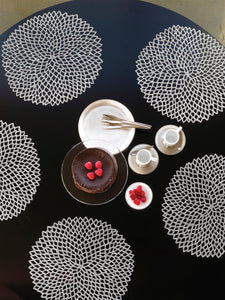 Pressed Dahlia Placemat in Silver