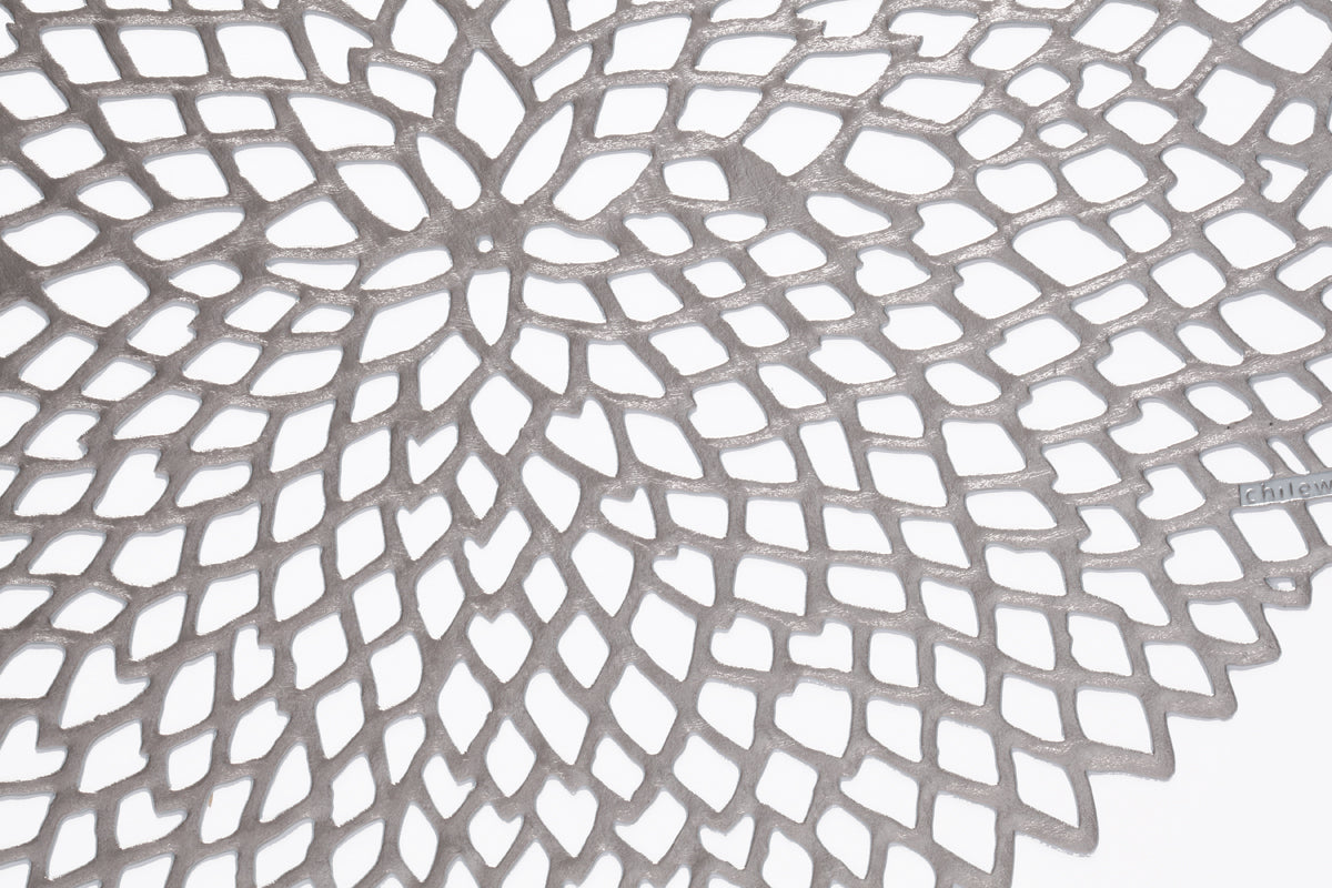 Pressed Dahlia Placemat in Gunmetal